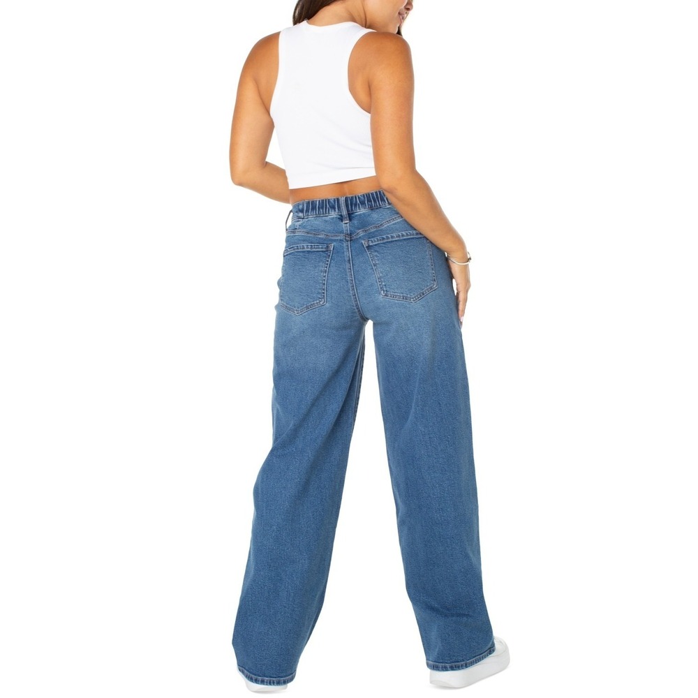 Celebrity Pink Juniors Mandy Baggy Jeans Size S Medium Wash High Rise Wide Leg - Picture 5 of 9